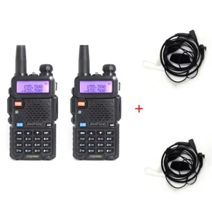 Talkie Walkie 128 canaux – 2 pièces avec oreillettes
