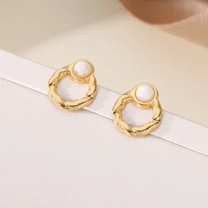 Boucles d’oreilles Anneau Perlé