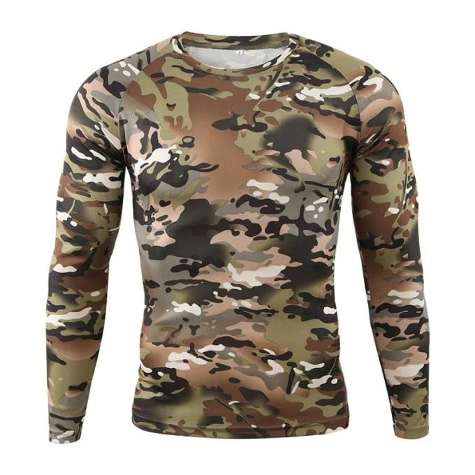 T-shirt manches longues camouflage pour hommes – Image 2