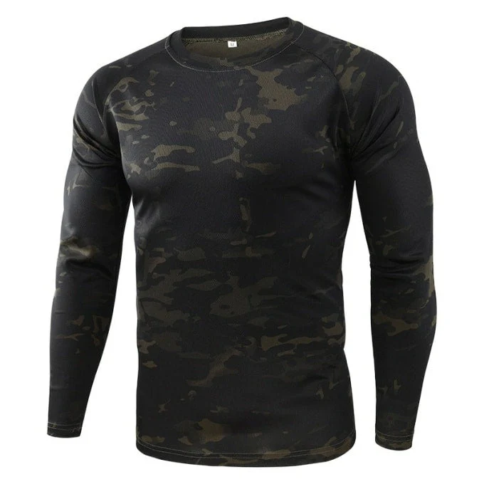 T-shirt manches longues camouflage pour hommes – Image 3