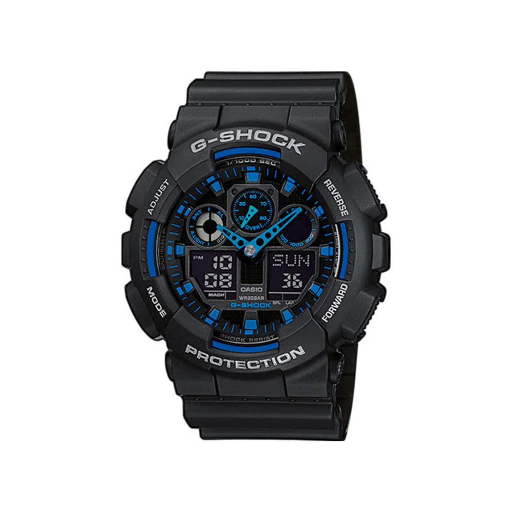 MONTRE G-SHOCK GA-100 NOIR/BLEU | CASIO – Image 2