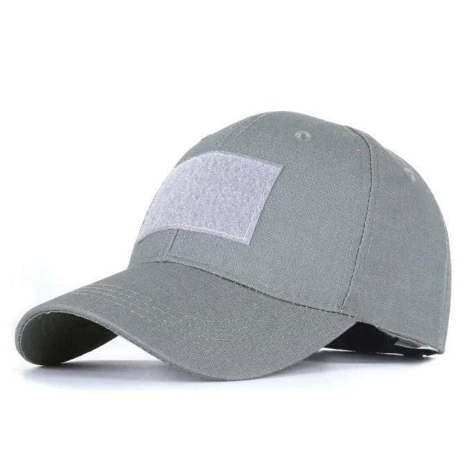Casquette militaire unie avec emplacement de patch – Image 2