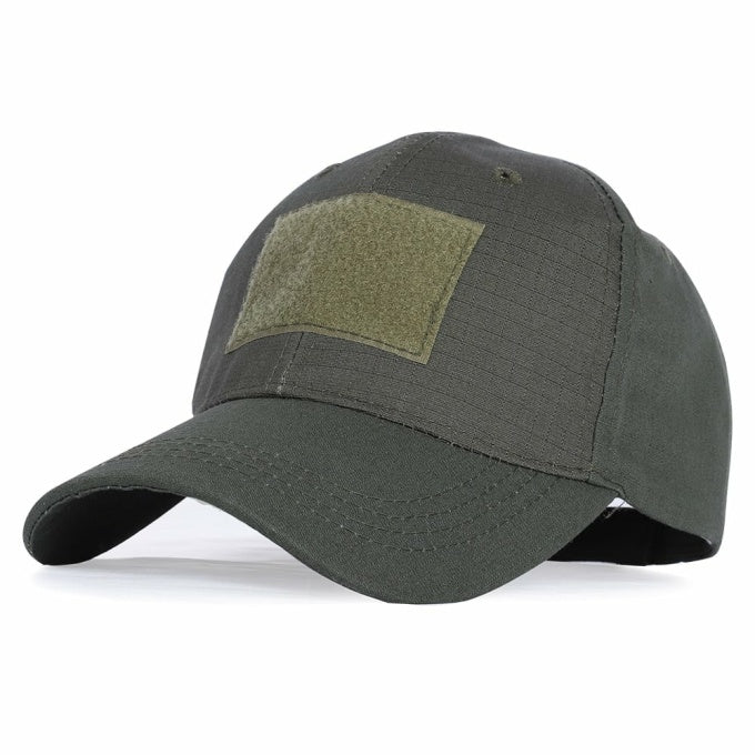 Casquette militaire unie avec emplacement de patch – Image 5