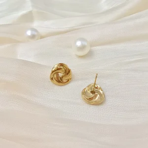 Boucles d’oreilles Nœud Doré