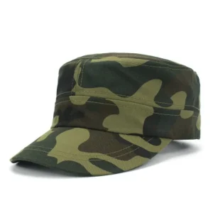 Casquette militaire carrée motif camouflage