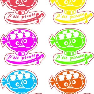 6 Autocollants P'tit Pirate Breton