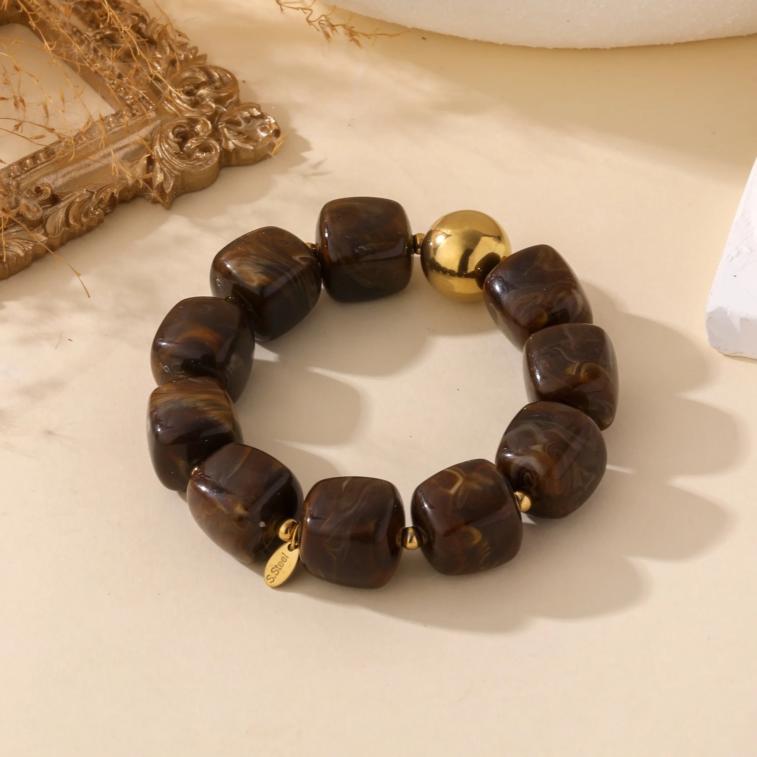 Bracelet perles effet marbre – Image 2