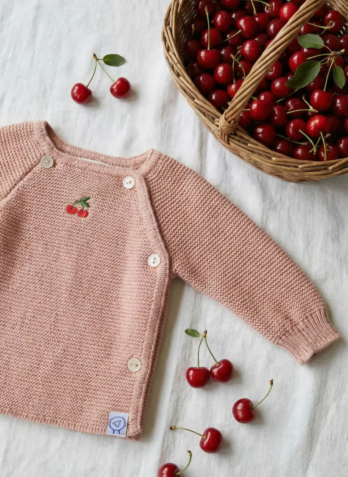 Brassière broderie cerise