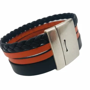 Bracelet Manchette Unisexe en Cuir avec Fermoir Magnétique 30 mm - Bragance, Élégance et Originalité