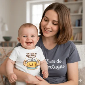 Body en coton bio 100% Pur Beurre demi-sel