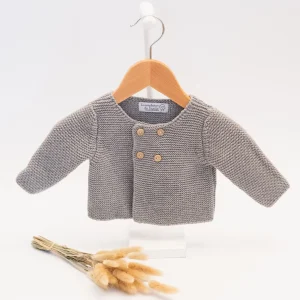 Cardigan en coton et laine