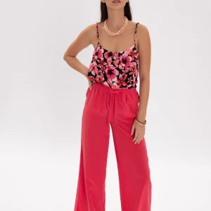 PANTALON SOIE ALBA FUSHIA