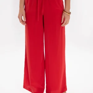 PANTALON SOIE ALBA ROUGE