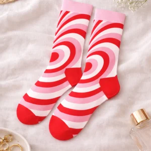 Chaussettes à motifs cœurs graphiques