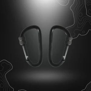 MOUSQUETONS ALUMINIUM 6CM  ( 2 PCS ) NOIRS | OPEX