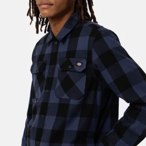 Chemise Homme Dickies Sacramento Doublée Sherpa - Confort et Style en Noir et Bleu