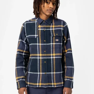 Chemise Dickies Nimons Blue pour Homme - Élégance Décontractée en Flanelle à Carreaux