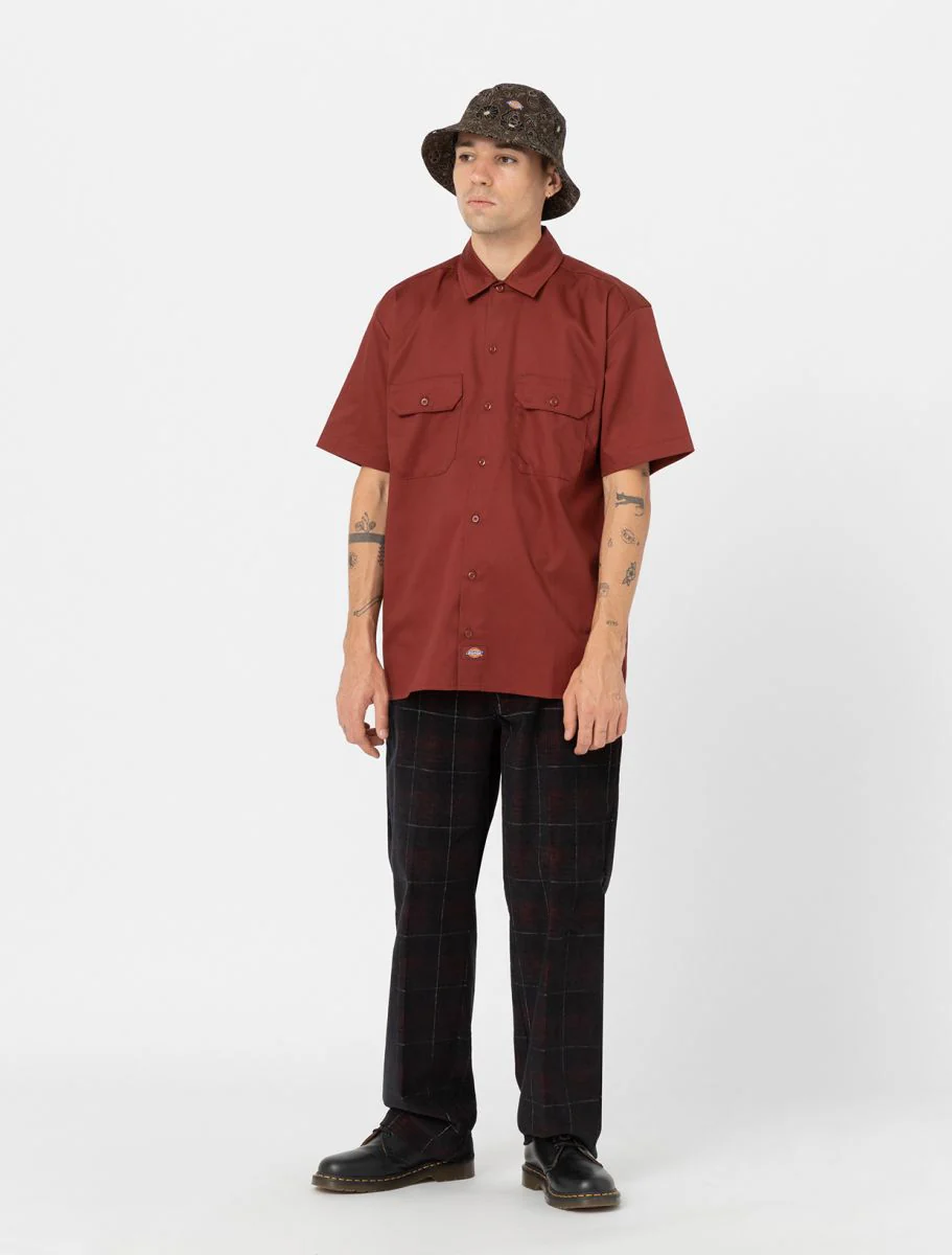 Chemise Dickies Work Shirt Homme Brique à Manches Courtes - Style Décontracté et Robuste – Image 3