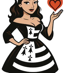 Autocollant Transparent Bigoudène Feu de Breizh