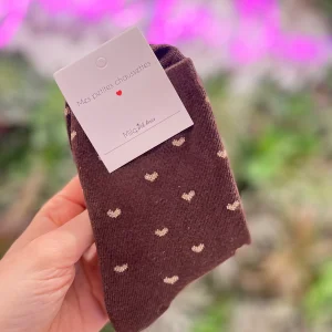 Chaussettes cœurs à paillettes