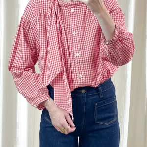 Blouse Lorraine - Blouse vichy à nœud lavallière