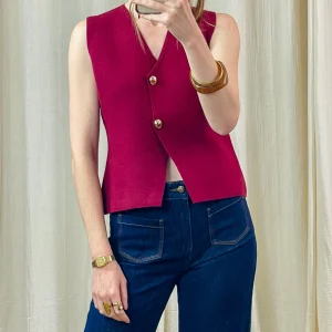 Gilet April – Gilet sans manches en maille fine