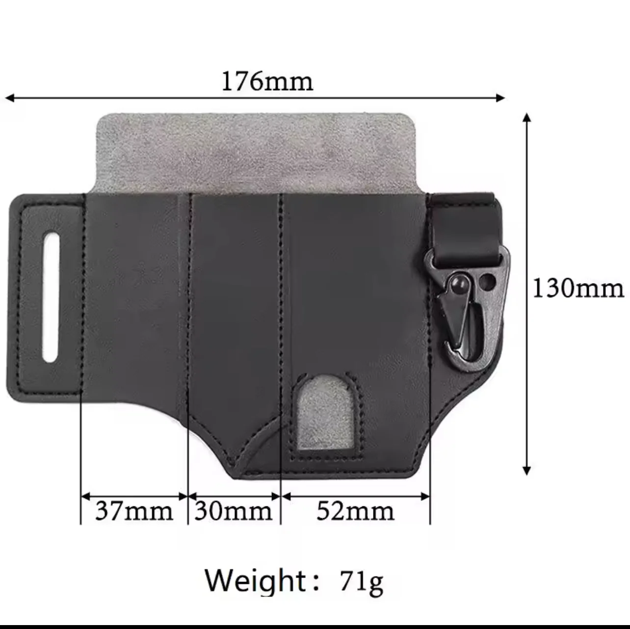 Ceinture Tactique en Cuir – Étui Multi-Outils de Rangement Compact – Image 8