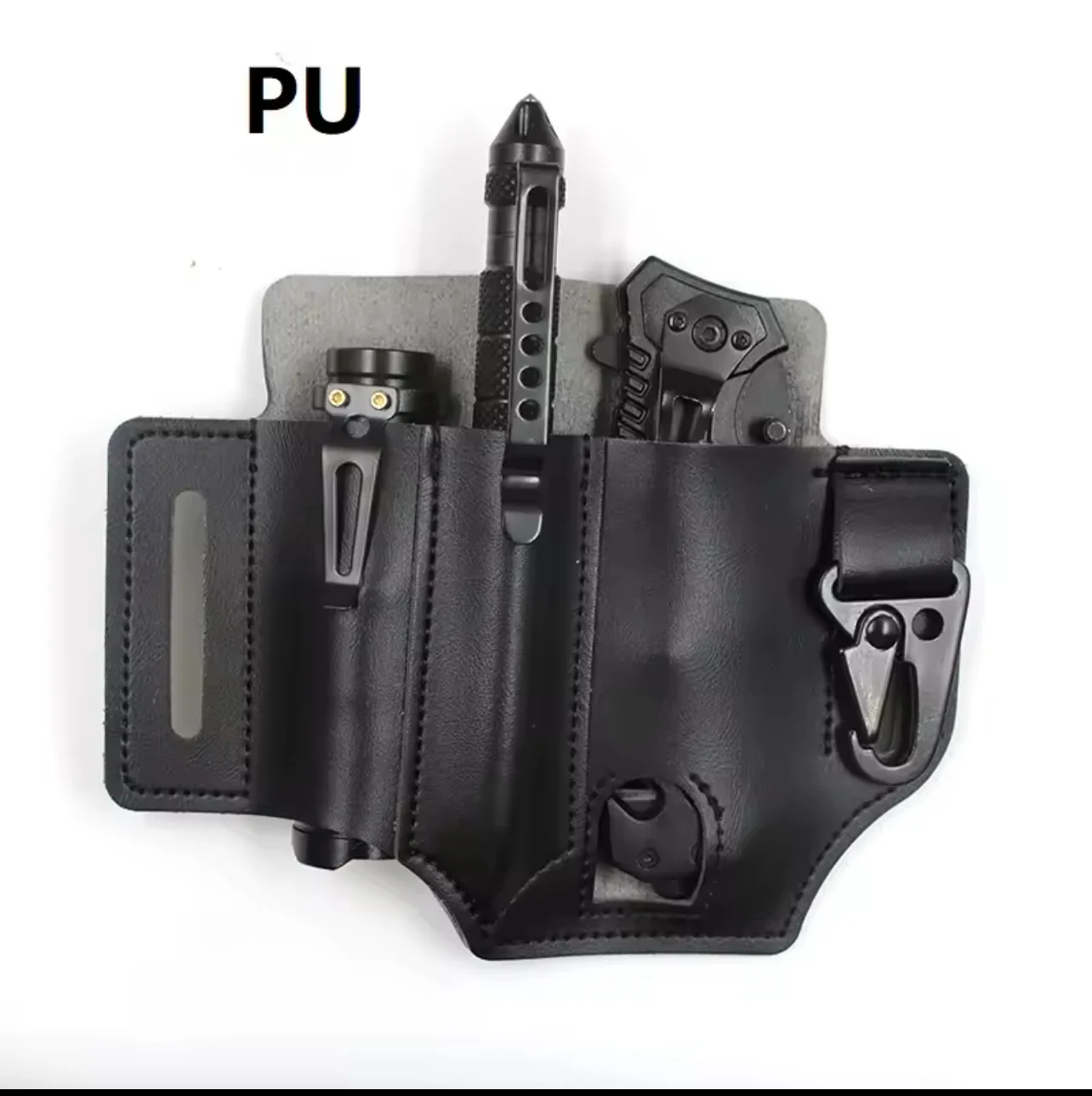 Ceinture Tactique en Cuir – Étui Multi-Outils de Rangement Compact – Image 2