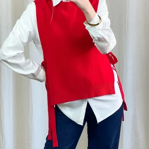 Pull sans manches à nœuds – Pull Caroline