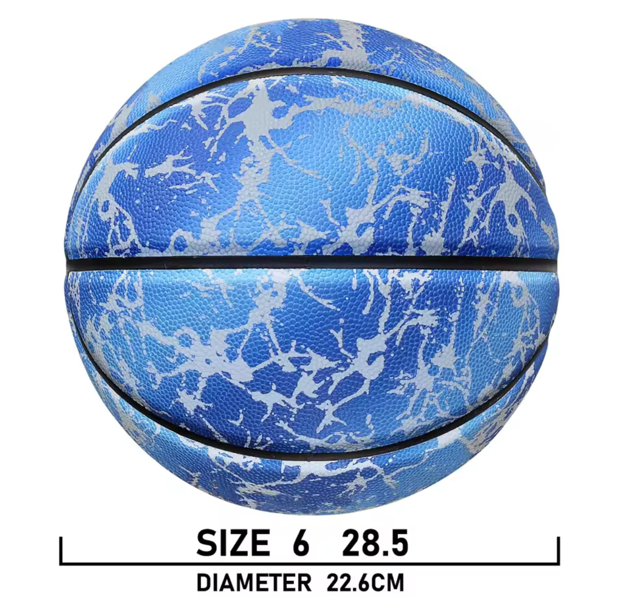 Ballon de basket lumineux réfléchissant – Brillant jour & nuit, résistant à l’usure, tailles 7/6/5, entraînement et loisirs en cuir PU souple – Image 2