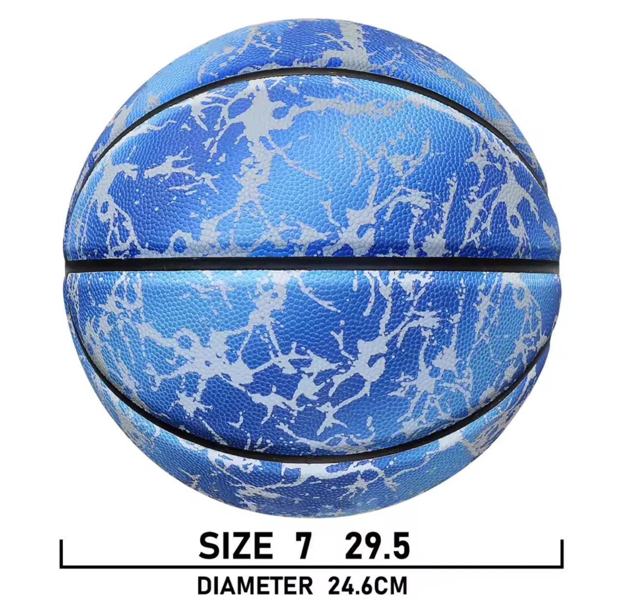 Ballon de basket lumineux réfléchissant – Brillant jour & nuit, résistant à l’usure, tailles 7/6/5, entraînement et loisirs en cuir PU souple – Image 3