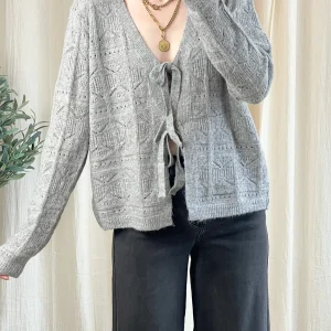 Gilet Uma - Maille ajourée à nouer