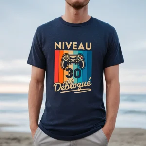 T-shirt Homme Niveau 30 Débloqué - Cadeau Parfait Anniversaire 30 Ans - L240522S01_30
