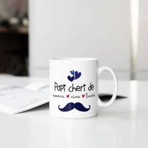 Lebonshirt Mug Céramique Personnalisé - Papi Cheri - L100623S01
