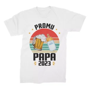 Lebonshirt® T-shirt Homme Premium Coton BIO - Promu Papa 2024 - L220422S15