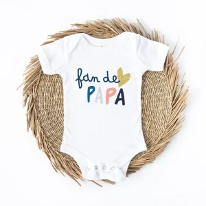 Body Bébé 100% Coton Bio - Fan De Papa - L270522S28