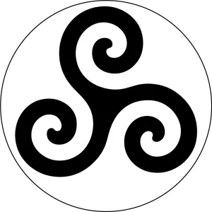 Autocollant Breton TRISKELL Noir - Symbole Celte Eau, Terre, Feu