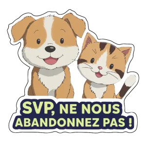 Autocollant Ne Nous Abandonnez Pas