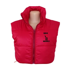 Veste Sans Manches Femme – Gilet Court à Col Rabattu, Chaud et Élégant | SEIGNEURY Automne-Hiver