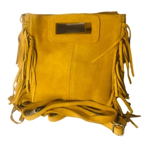 Sac Alba Jaune- Bandoulière en Croûte de Cuir - Lumière d'Italie