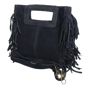 Sac Alba Noir - Élégance et Versatilité en Croûte de Cuir