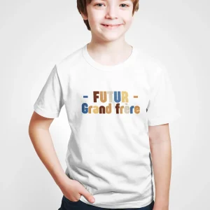 T-shirt Enfant Premium 100% Coton BIO - Futur Grand Frère, Annonce Grossesse - L040823S01
