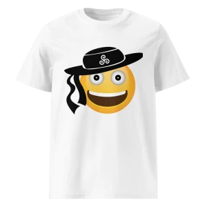 Tee-shirt Blanc Emoji Joyeux Breton