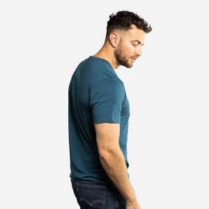 Tee Shirt Homme Von Dutch Col Rond Manches Courtes LOGO 2-MDB-Bleu