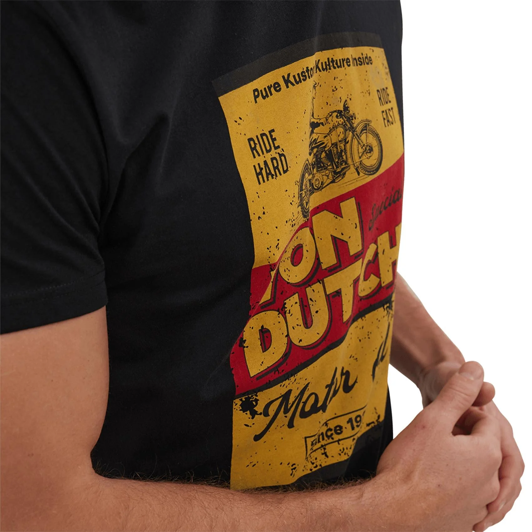 Tee Shirt Homme Von Dutch Col Rond Manches Courtes BOX-NR-Noir – Image 2