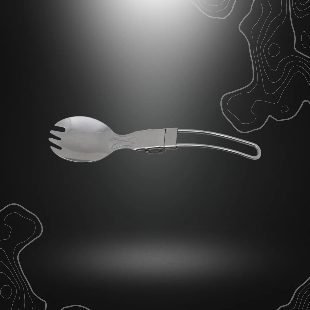 FOURCHETTE CUILLIERE 2 EN 1 PLIABLE ACIER - FOX OUTDOOR