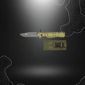 COUTEAU BAÏONETTE VERT LAME 9.3 CM | K25