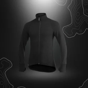 GILET FULL ZIP JACKET 600 ULLE FROTTÉ NOIRE | WOOLPOWER