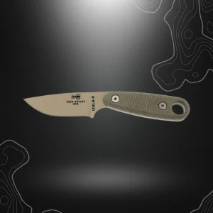 COUTEAU DE SURVIE AVEC ETUI NOIR + CLIP CEINTURE IZULA II DESERT TAN ESEE