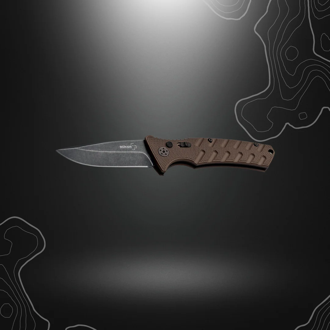 COUTEAU PLIANT AUTOMATIQUE STRIKE SPEARPOINT COYOTE | BOKER PLUS